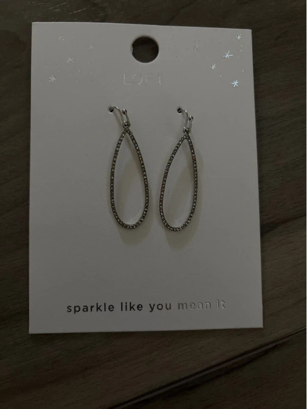 Loft Sparkle Eardrop Earrings Brand new